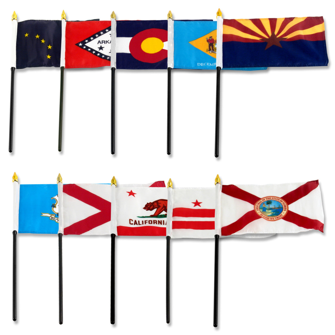 Set of 50 State Flags - 4" x 6"