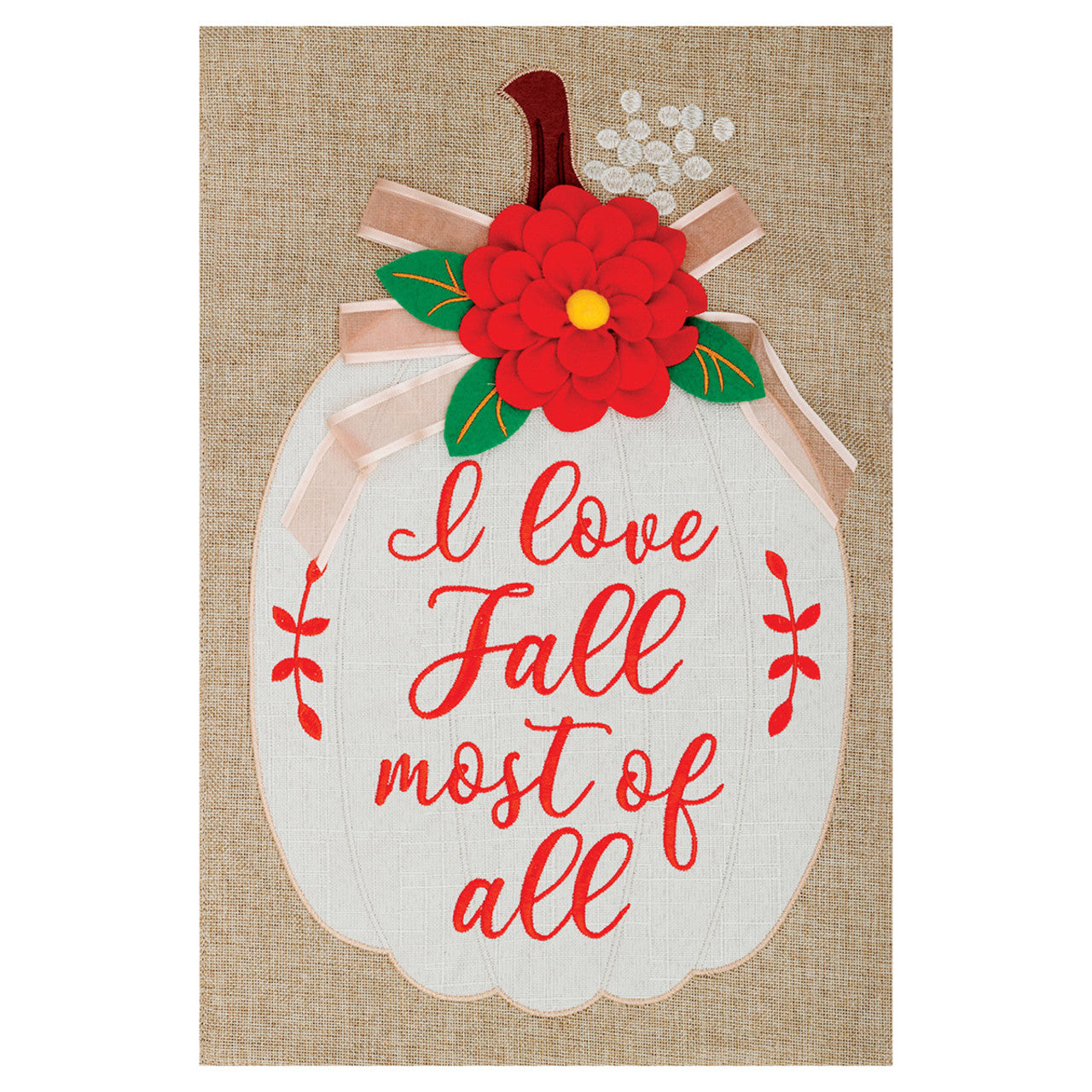 I Love Fall Garden Flag - 12in x 18in