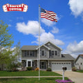 Super Tough 20ft Aluminum Sectional Residential Flagpole Kit - Silver
