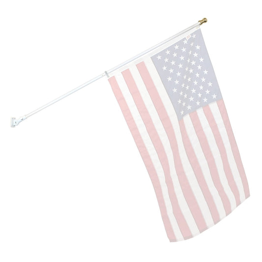 Super Tough 6ft Spinner Flagpole - White Aluminum
