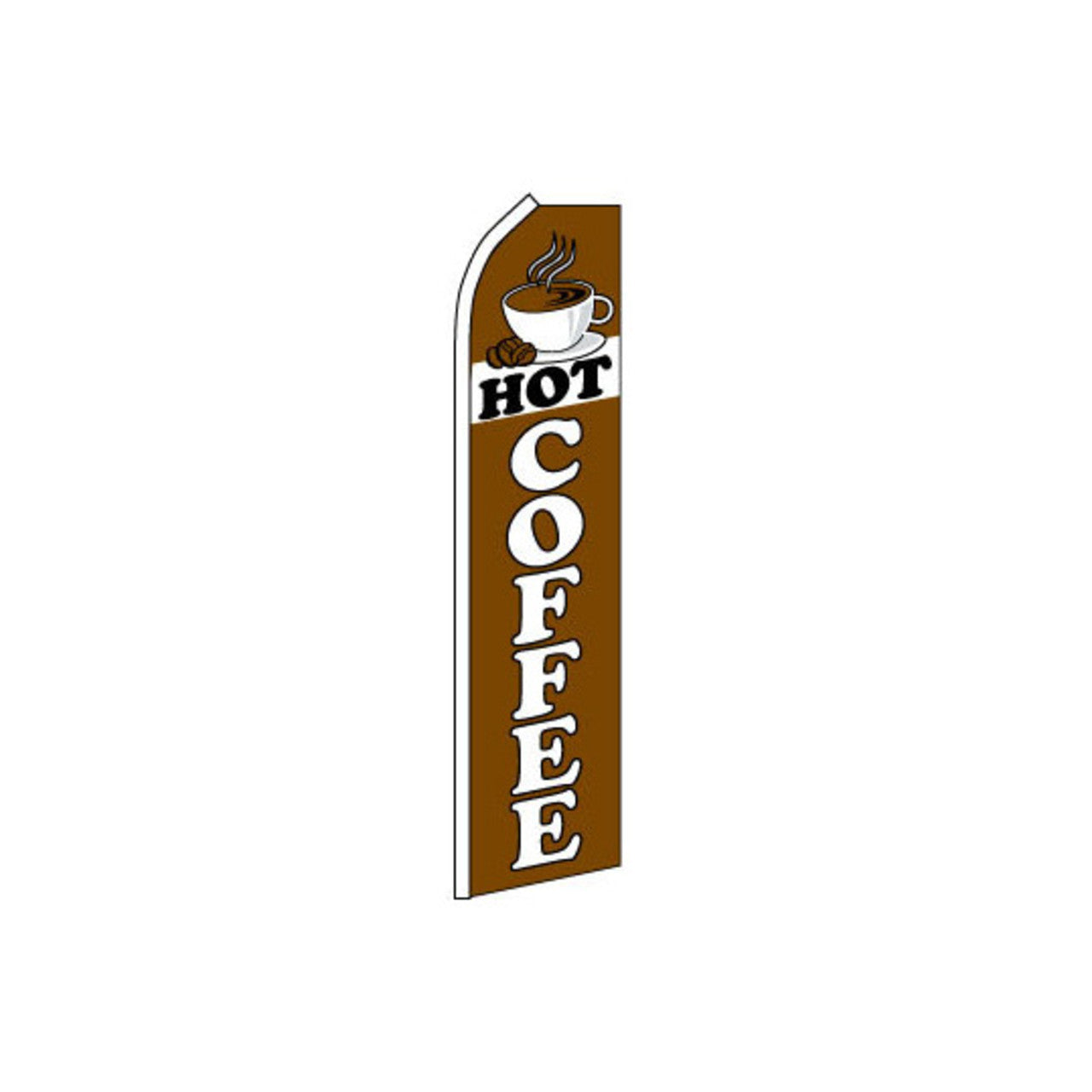 Hot Coffee Swooper Flag - 11.5ft x 2.5ft