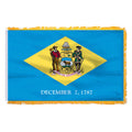 Delaware 4X6ft Nylon Flag with Indoor Pole Hem and Fringe