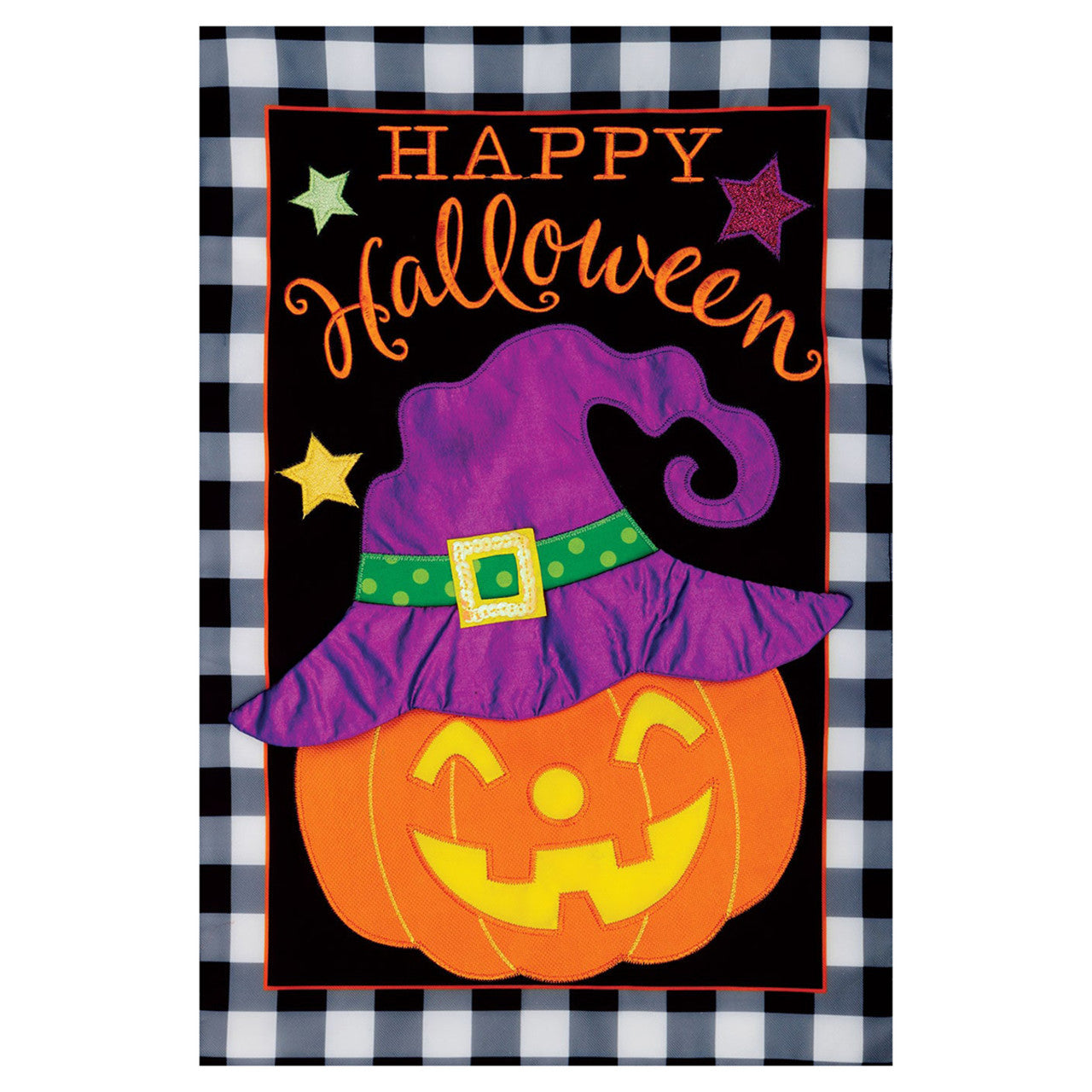 Halloween Jack-O-Lantern Garden Flag - 12in x 18in