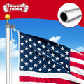 Super Tough 20ft Aluminum Sectional Residential Flagpole Kit - Silver