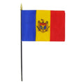 Moldova 4" x 6" Stick Flag