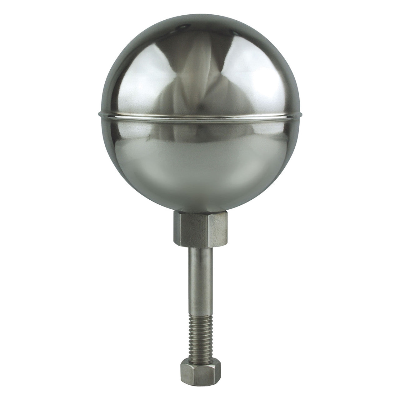 Mirror Finish Stainless Steel Ball Topper - 12in