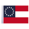 Confederate "Stars & Bars" Motorcycle Flag - 6" x 9"