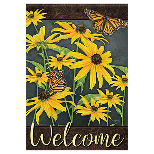 Carson Fall Garden Flag - Monarch Floral - 12.5in x 18in
