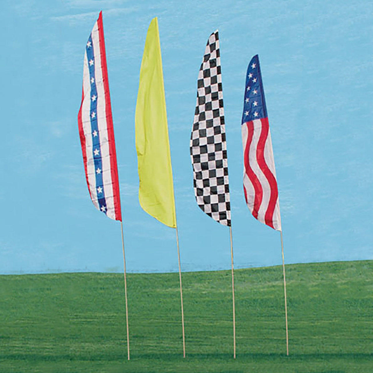 Super Tough Low Cost Feather Banner Flag and Pole Kits