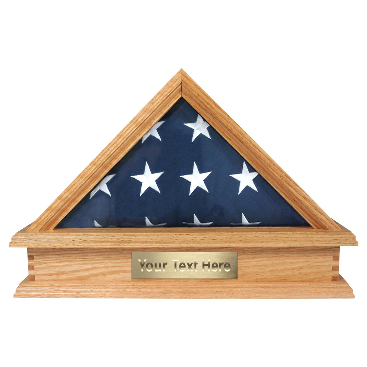 Jefferson Folded Flag Display Case & Pedestal  for 3' x 5' Flag