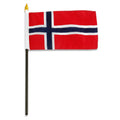 Flag of Norway with red, blue, and white colors on a white background