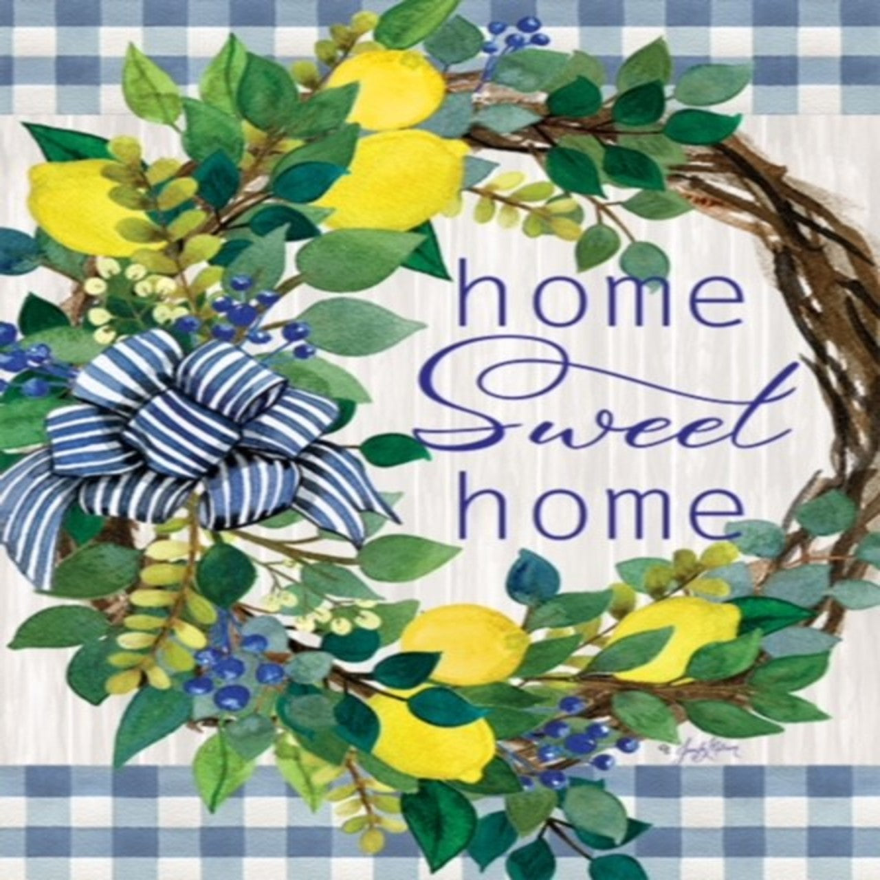 Home Sweet Home Lemons Banner Flag