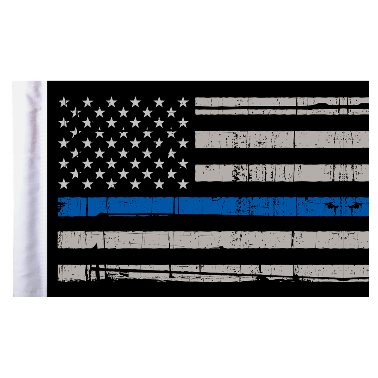 Thin Blue Line American Motorcycle Flag - 6" x 9"