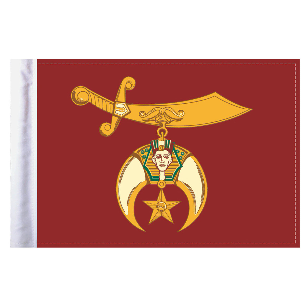 Shriners Motorcycle Flag - 6" x 9"