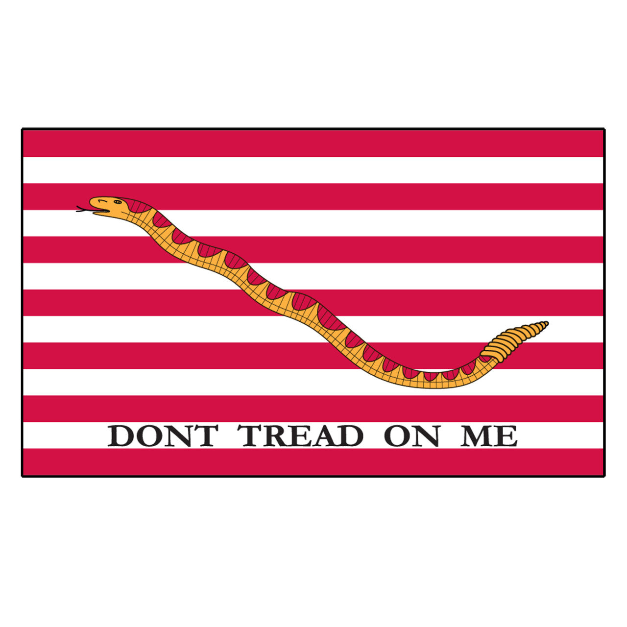 1st Navy Jack - Dont tread on me Flag - 3ft x 5ft Printed Polyester