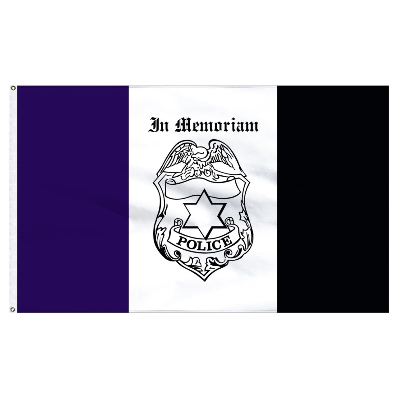 Police Mourning Flag 3ft x 5ft Nylon
