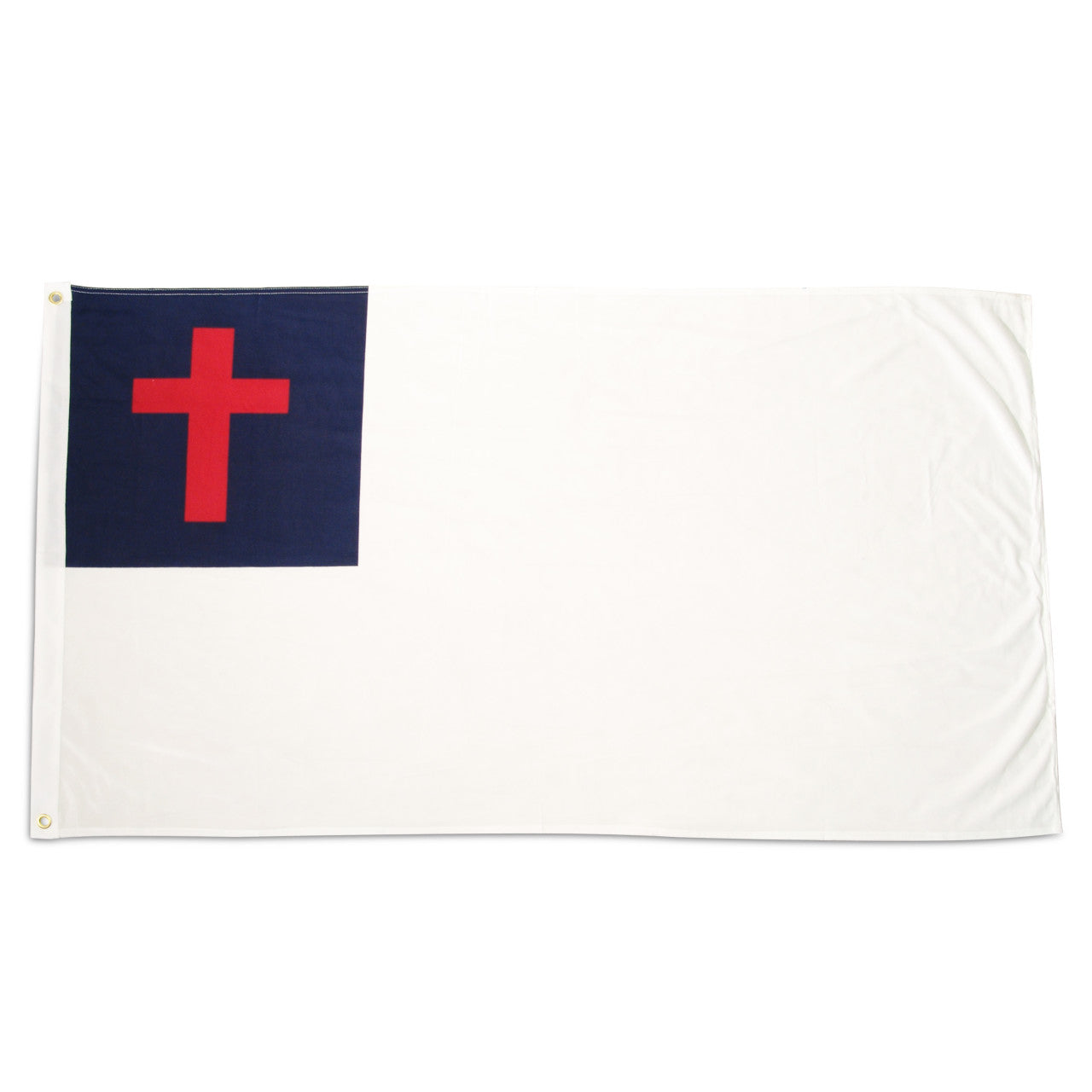 Flag with a red cross on a blue background