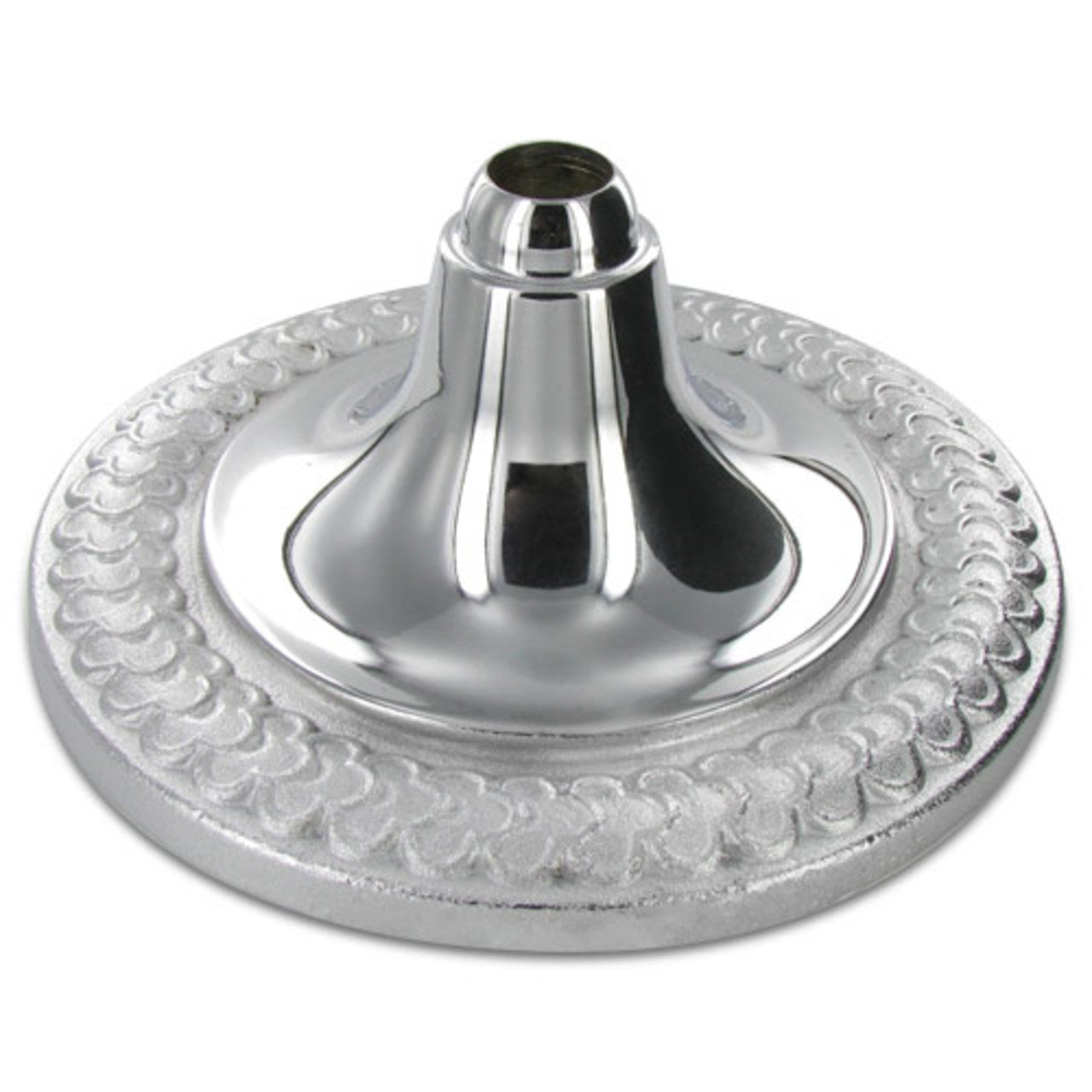 Floor Stand for Guidon Pole Silver Chrome Plated Finish