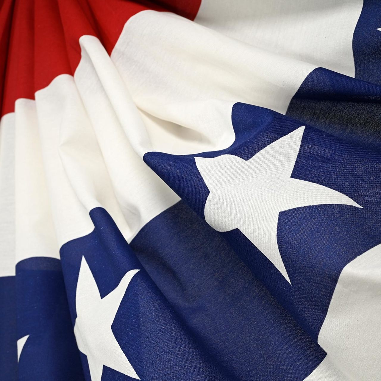 US Stars & Stripes 3ft x 6ft Printed Poly-Cotton Pleated Fan