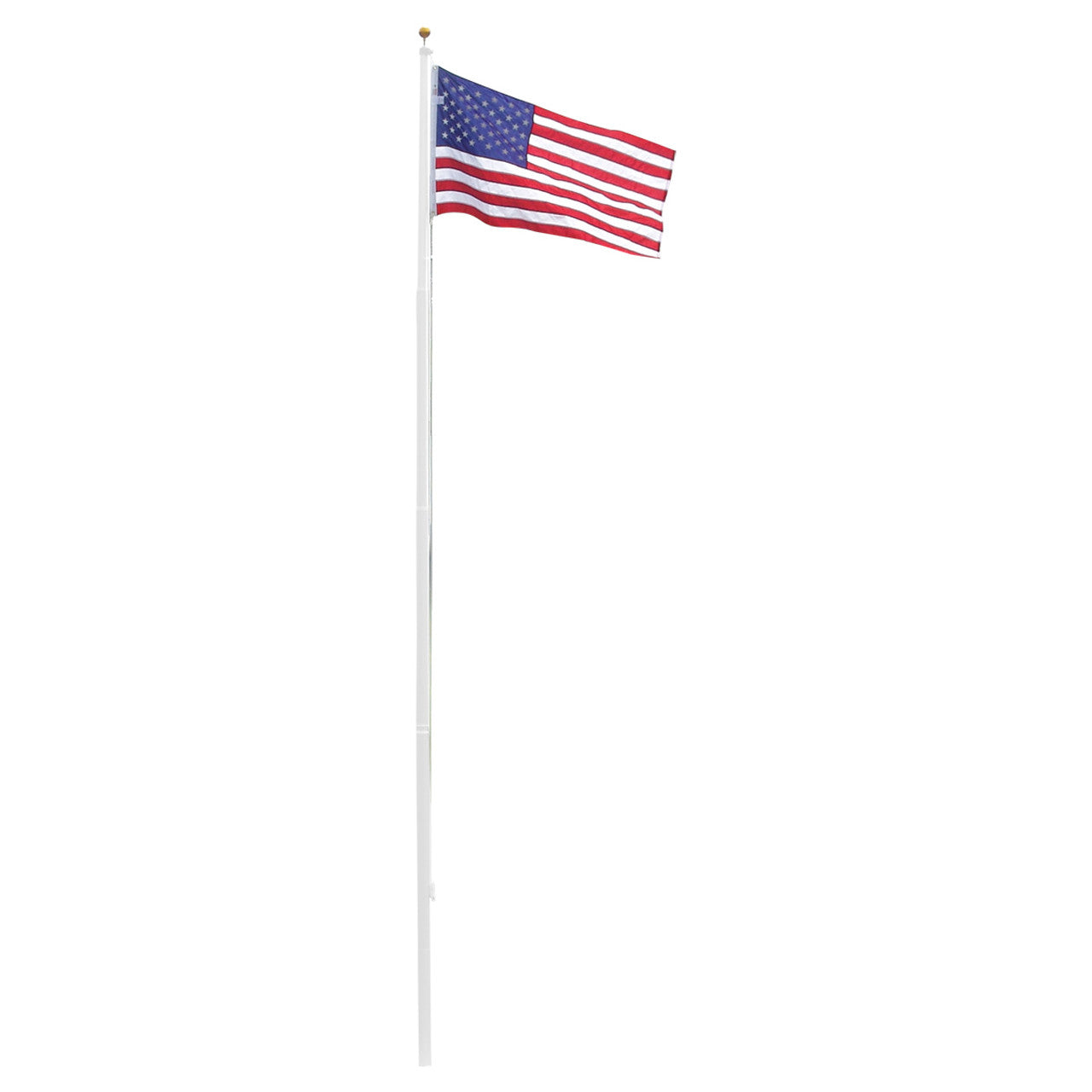 Super Tough 20ft Heavy Duty Aluminum Sectional Residential Flagpole Kit