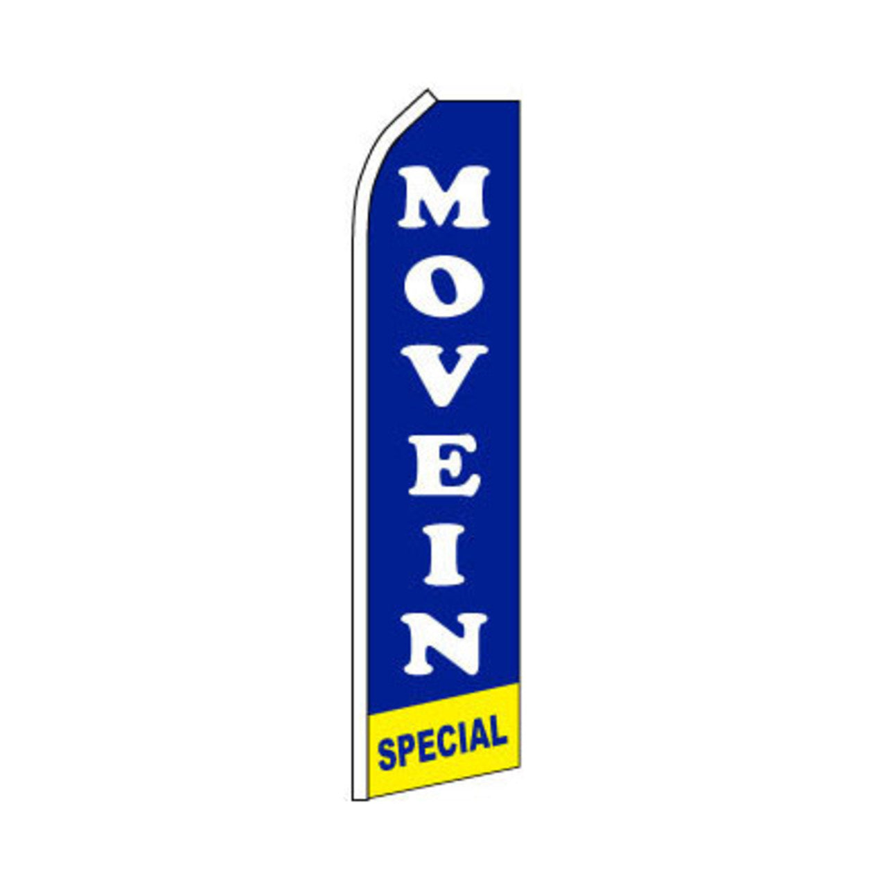 Move In Special Swooper Flag - Blue - 11.5ft x 2.5ft