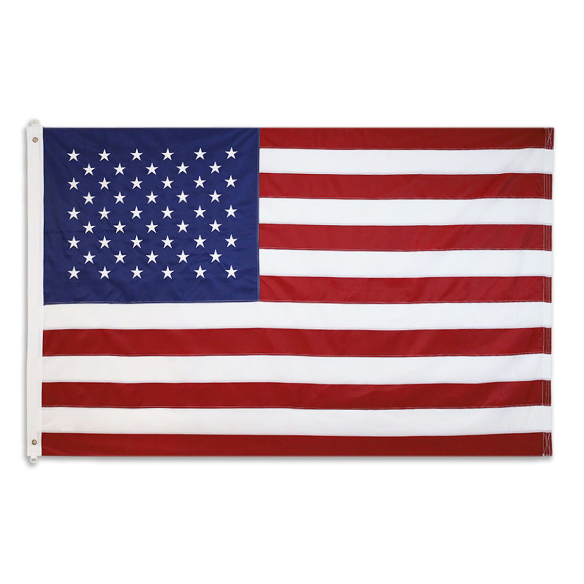 American flag with red, white, and blue colors on a white background