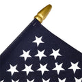 Super Tough 12"x18" US Stick Flag with 30"x3/8" Wood Staff - No Fray