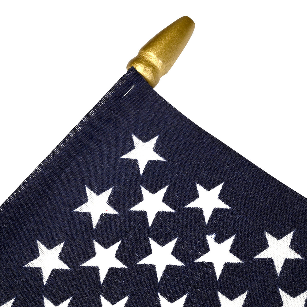 Super Tough 12"x18" US Stick Flag with 30"x3/8" Wood Staff - No Fray