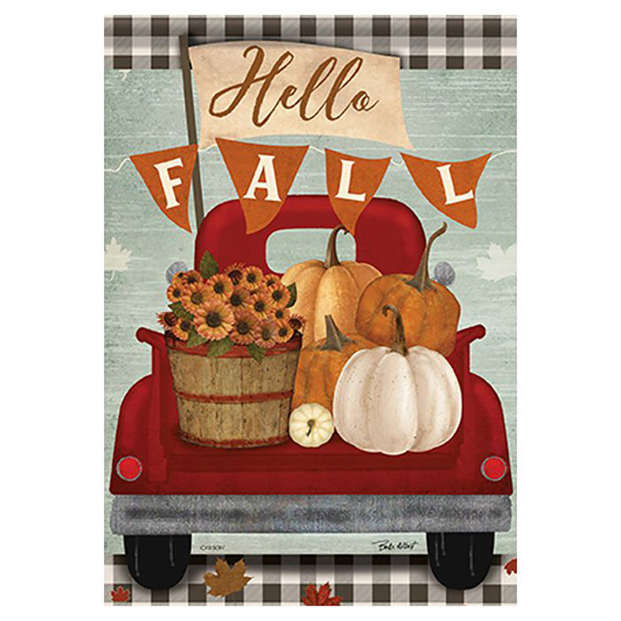 Carson Fall Banner Flag - Hello Fall - 28in x 40in