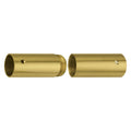 Brass Screw Joints for Wood Poles - Polished Brass - 1 1/4" Diameter