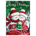 Cocoa Snow Couple Garden Flag - 12in x 18in