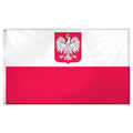 Poland State Flag and Civil Ensign 3ft x 5ft Super Knit Polyester