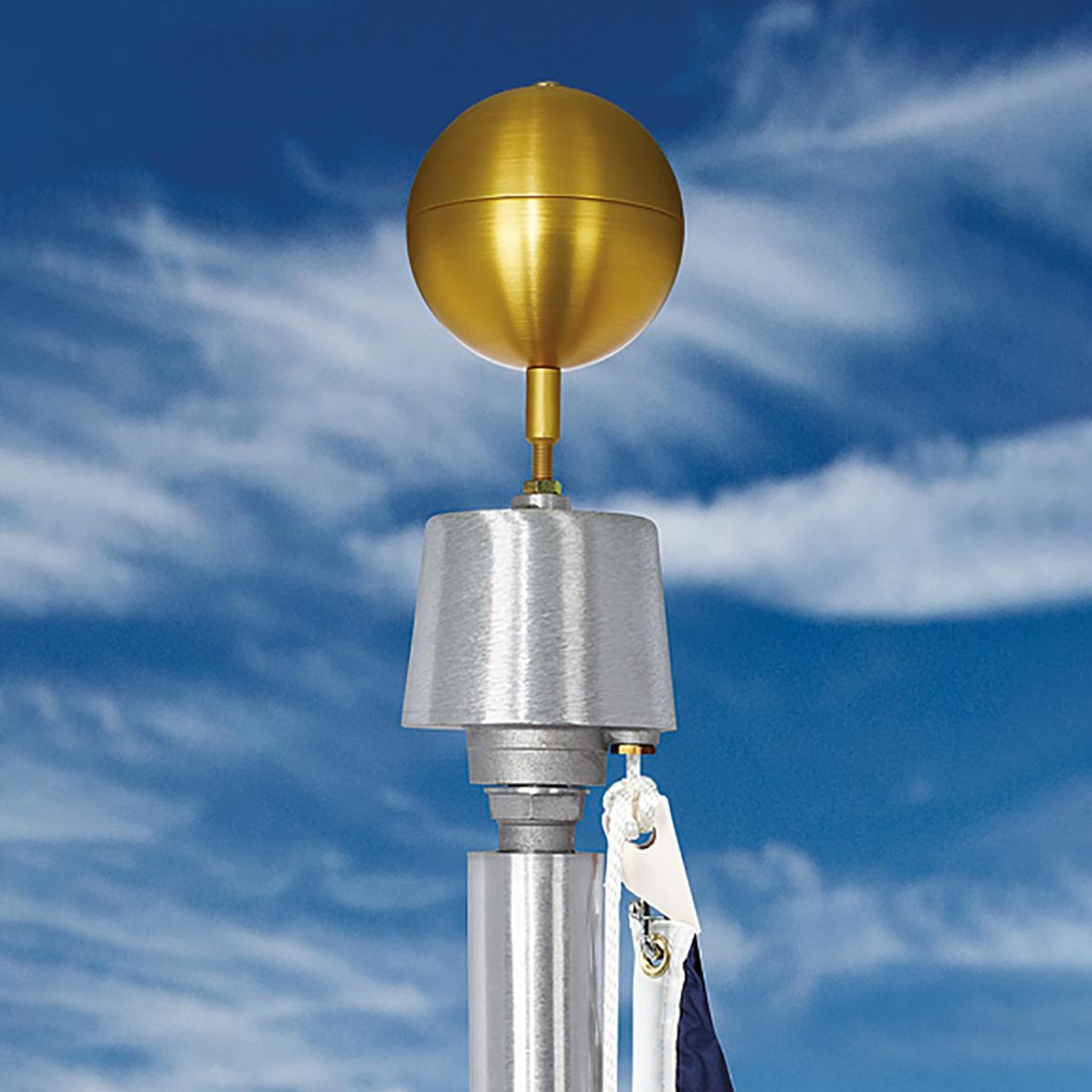 Sentry II Series 30ft Commercial Flagpole - .188in Wall Thickness - 6in Butt Diameter