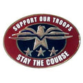 Support Our Troops-Stay The Course-Oval Pin - 1" x 3/4"