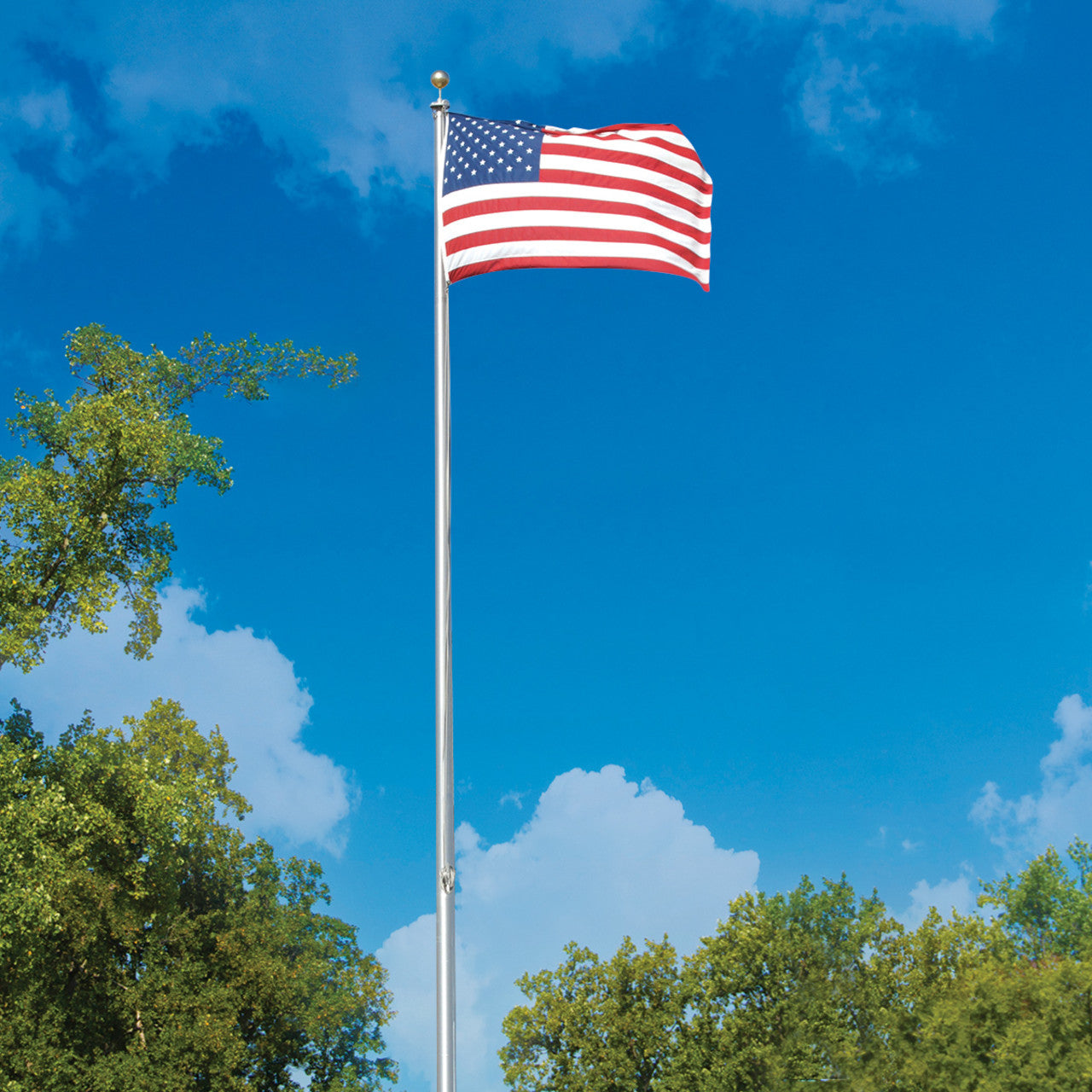 Hurricane Series 25ft Flagpole - External Halyard - ECH25