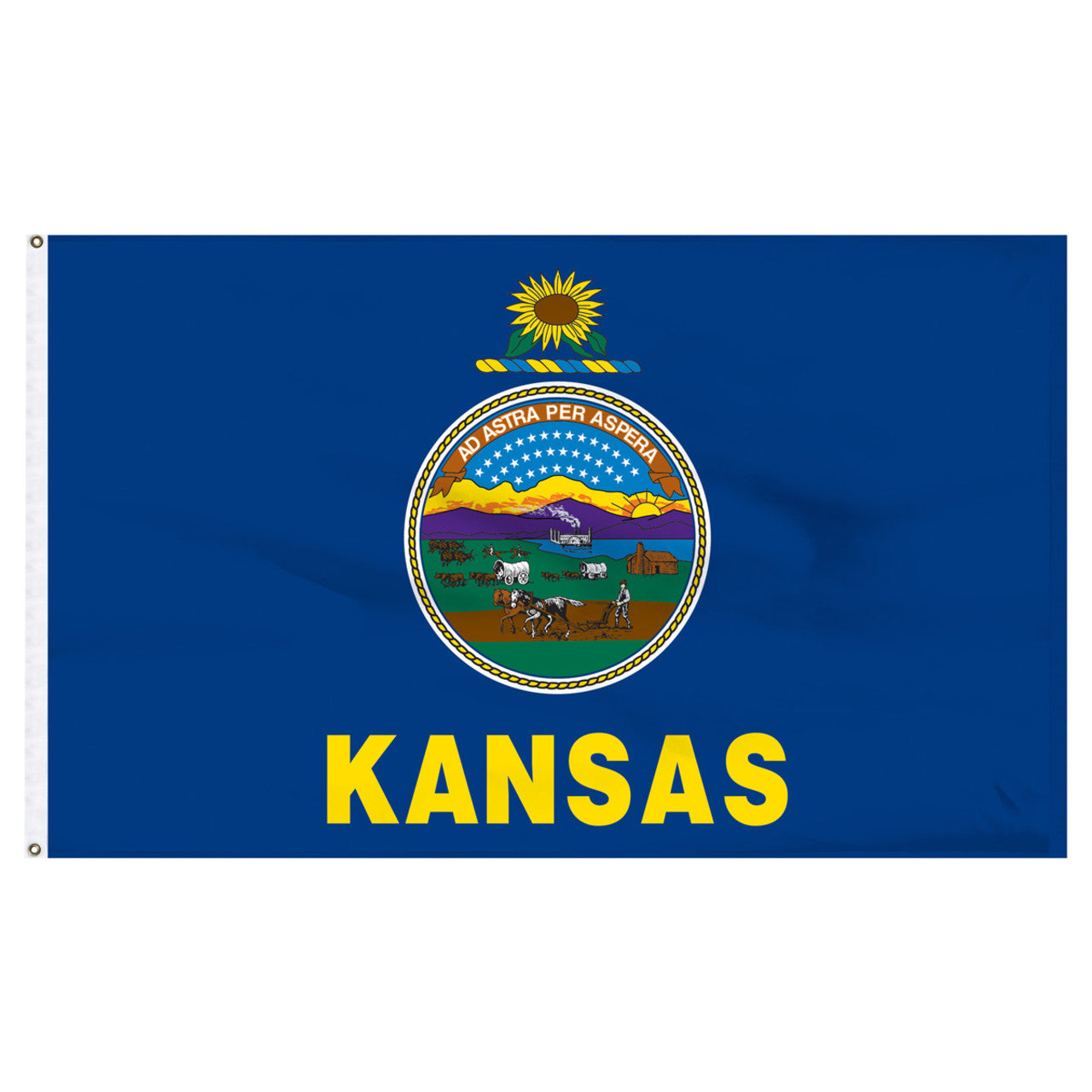 Kansas 12ft x 18ft Nylon Flag