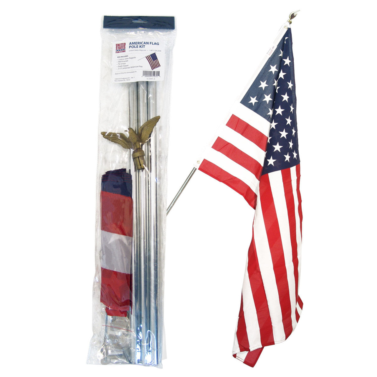 United States Residential Outdoor Flag Set with Flag