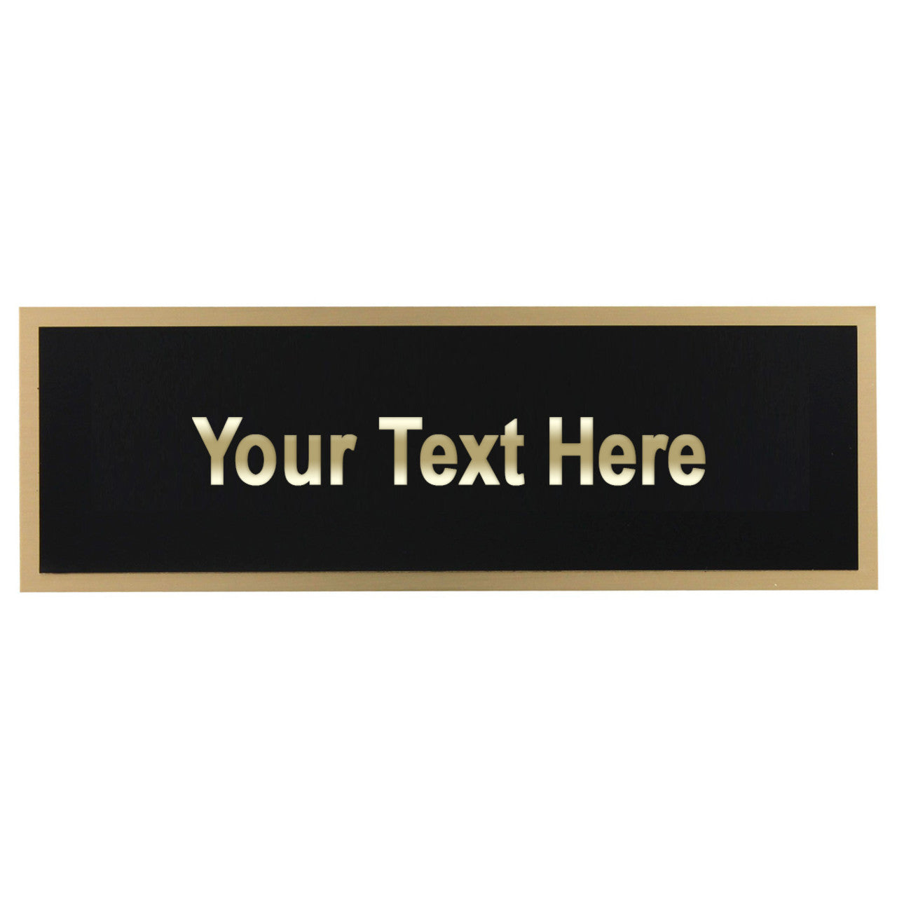 Black-on-Brass Engraving Plate - 1.75in x 5in