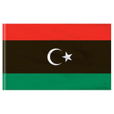 A red, black, and green Libya flag