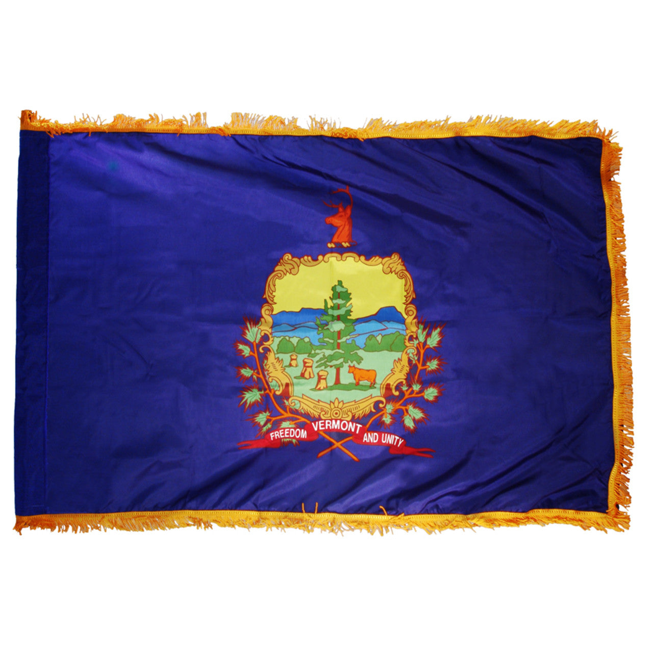 Vermont flag 4 x 6 feet nylon-Indoor: Add Pole Hem and Fringe