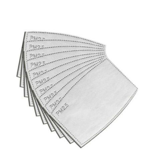 Stack of PM2.5 filter cartridges on a white background