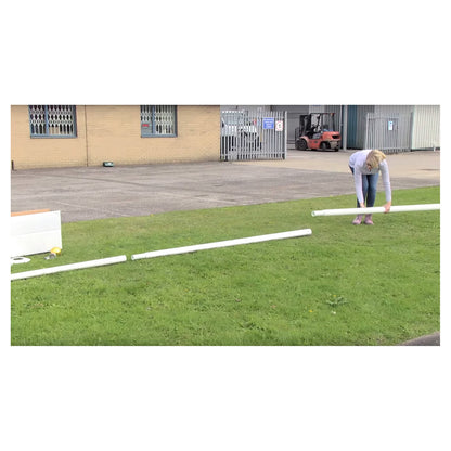 20ft Heavy-Duty White Fiberglass Sectional Flagpole - (Ships UPS)