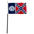 State of Georgia flag with blue and red design on a white background
