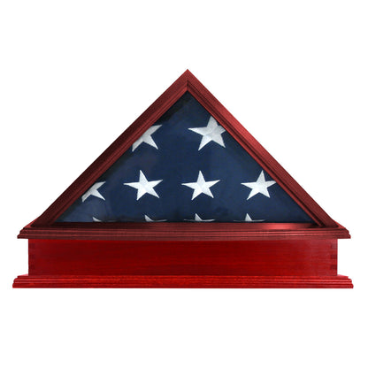Roosevelt Burial Flag Display Case & Pedestal  for 5' x 9.5' Flag