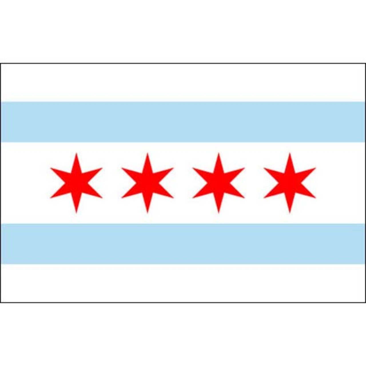 Chicago City Flag 3ft x 5ft Nylon