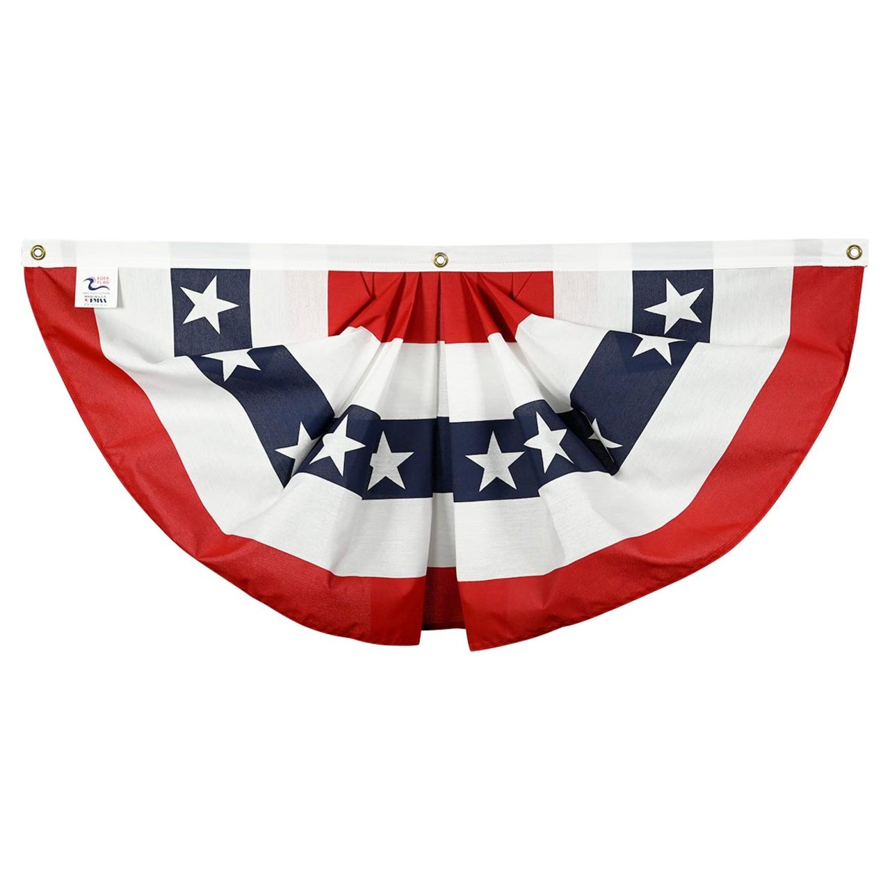 18in x 36in Printed Pleated Fan - Cotton with Stars