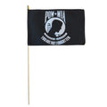 Valley Forge Polycotton 12" x 18" US Military POW Stick Flag - Mounted on 30" Wooden Stick - Made in USA