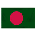Bangladesh flag with a green background and a red circle in the center