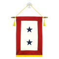 Blue star service banner with two stars