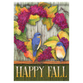 Carson Fall Garden Flag - Aubergine Greeting - 12.5in x 18in